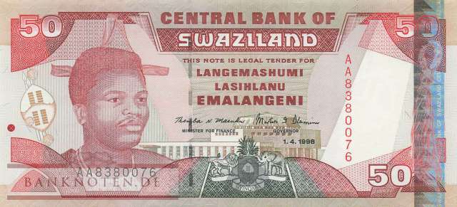 Swaziland - 50  Emalangeni (#026b_UNC)