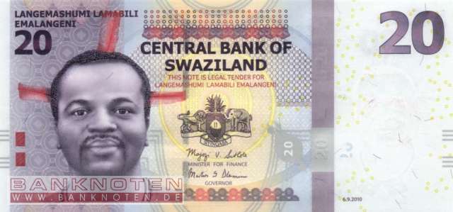 Swaziland - 20  Emalangeni (#037a_UNC)