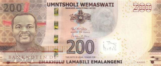 Swaziland - eSwatini - 200  Emalangeni - Replacement (#045R_UNC)