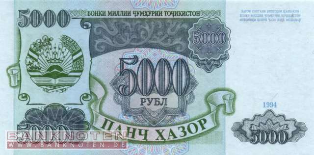 Tadschikistan - 5.000  Rubel (#009_A_UNC)