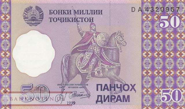 Tajikistan - 50  Dirams (#013a-2_UNC)