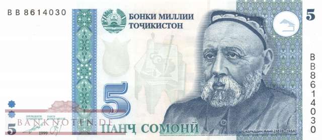 Tadschikistan - 5  Somoni (#015a-1_UNC)