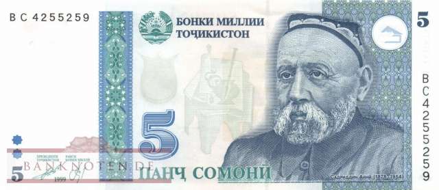 Tajikistan - 5  Somoni (#015a-2_UNC)