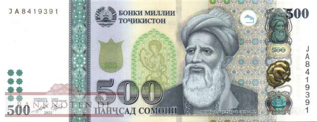Tajikistan - 500  Somoni (#022c_UNC)