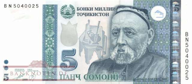Tadschikistan - 5  Somoni (#023_UNC)