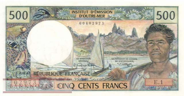 Tahiti - 500  Francs (#025a_UNC)