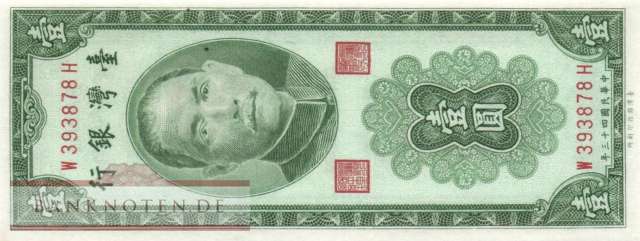 Taiwan - 1  Yüan (#1966_UNC)