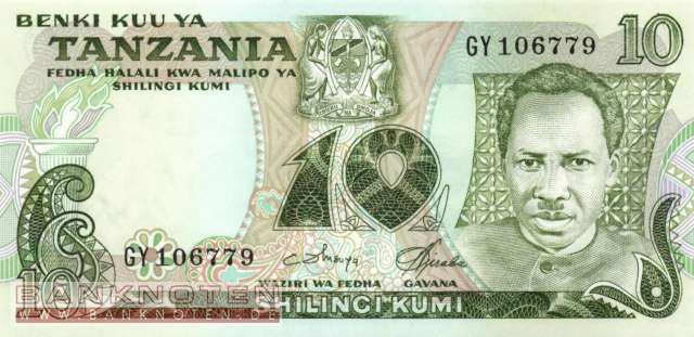 Tanzania - 10  Shilingi (#006c_UNC)