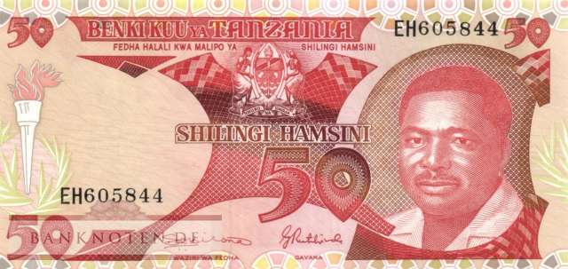 Tanzania - 50  Shilingi (#019_UNC)