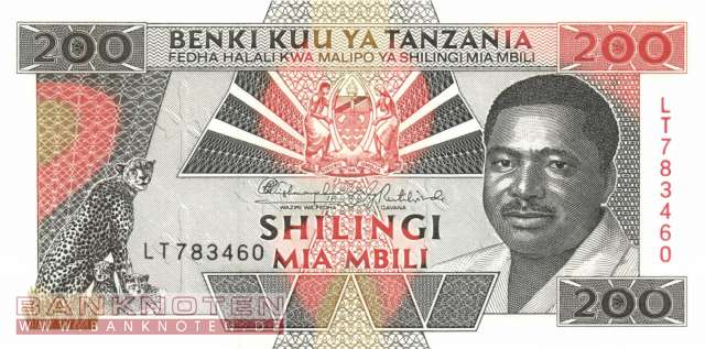 Tanzania - 200  Shilingi (#025a_UNC)