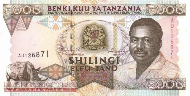 Tanzania - 5.000  Shilingi (#028_UNC)