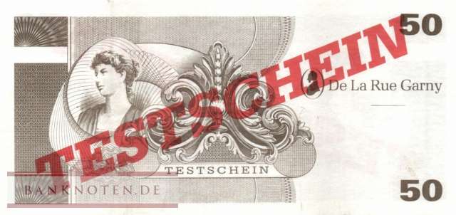 De La Rue Garny - 50   - Test note (#253b_F)
