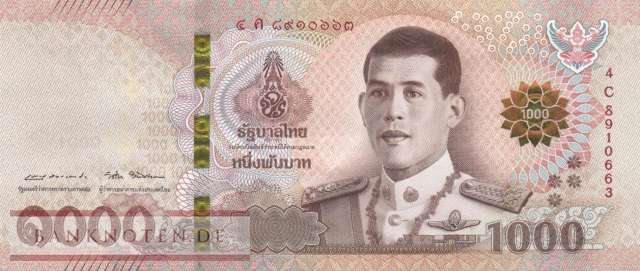 Thailand - 1.000  Baht (#139-U87_UNC)