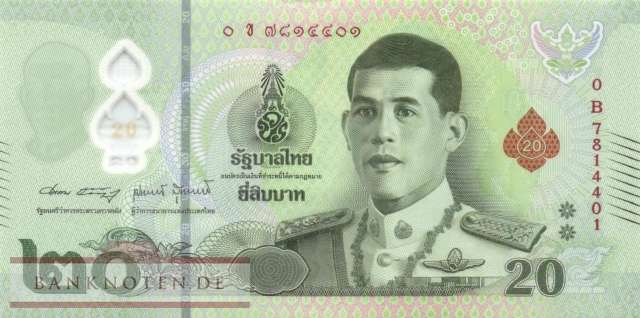Thailand - 20  Baht - pol (#142a_UNC)