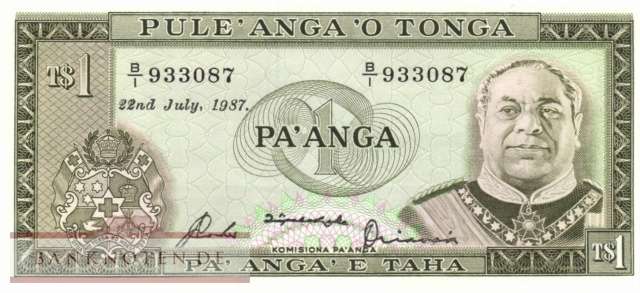 Tonga - 1  Pa'anga (#019c-8707_UNC)