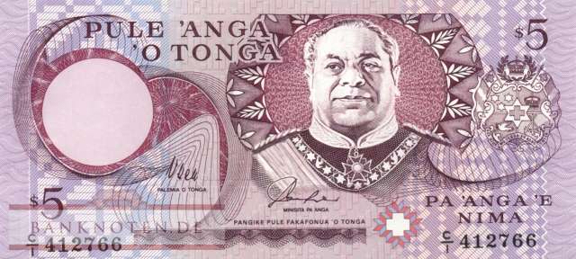 Tonga - 5  Pa'anga (#033a_UNC)