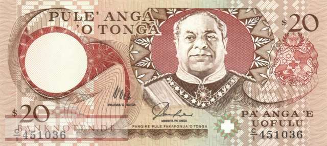 Tonga - 20  Pa'anga (#035a_UNC)