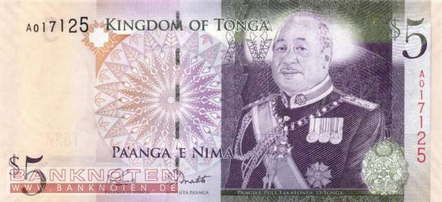 Tonga - 5  Pa anga (#039a_UNC)