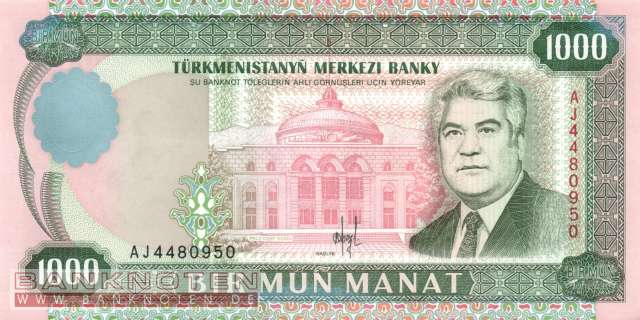 Turkmenistan - 1.000  Manat (#008_UNC)