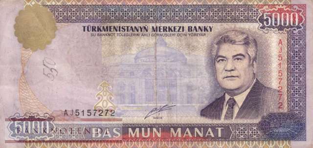 Turkmenistan - 5.000 Manat (#012b_VG)