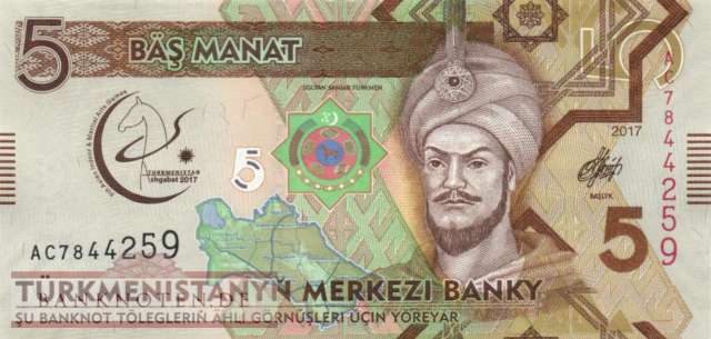 Turkmenistan - 5  Manat - commemorative (#037_UNC)