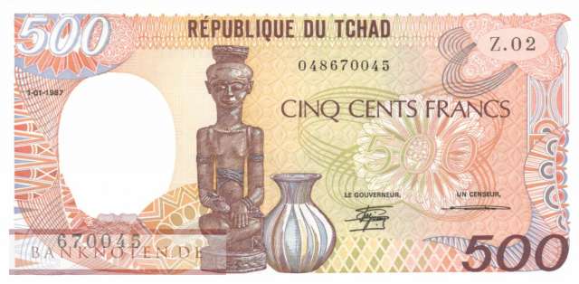 Chad - 500  Francs (#009b_UNC)
