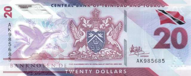 Trinidad und Tobago - 20  Dollars - Polymer (#063_UNC)