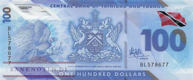 Trinidad und Tobago - 100  Dollars - Polymer (#065_UNC)