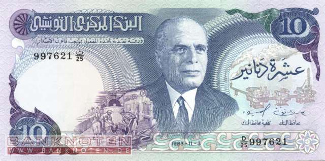 Tunesien - 10  Dinars (#080_UNC)