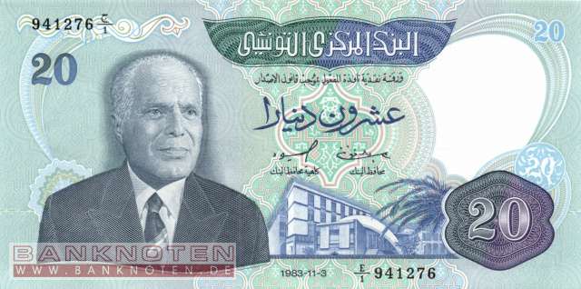 Tunesien - 20  Dinars (#081_UNC)