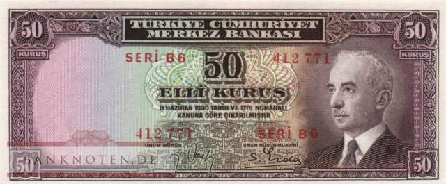 Türkei - 50  Kurus (#133_UNC)