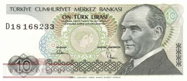 Türkei - 10  Lira (#193-1_UNC)