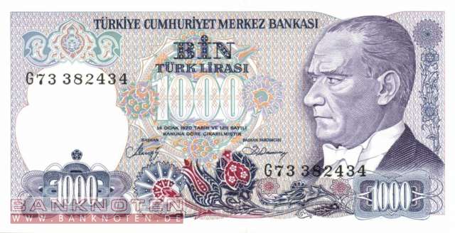 Turkey - 1.000  Lira (#196-U1_UNC)