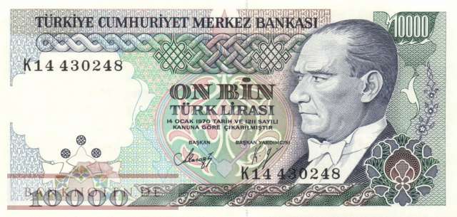 Turkey - 10.000  Lira (#200-2_UNC)