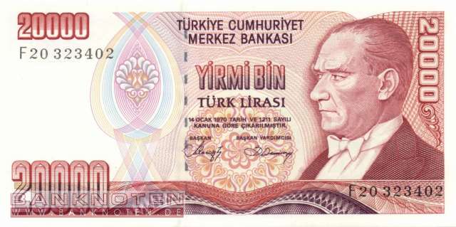 Türkei - 20.000  Lira (#201_UNC)