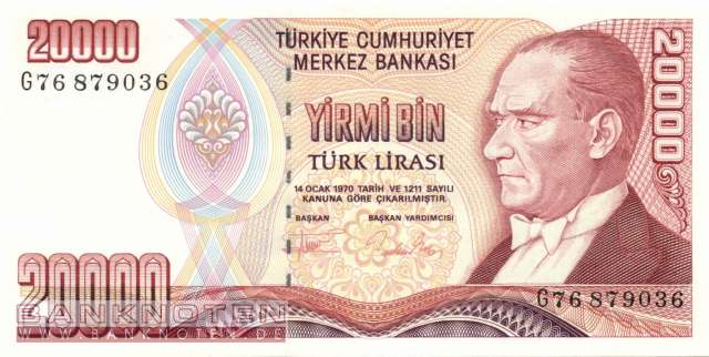 Türkei - 20.000  Lira (#202_UNC)