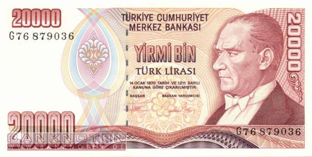 Turkey - 20.000  Lira (#202_UNC)