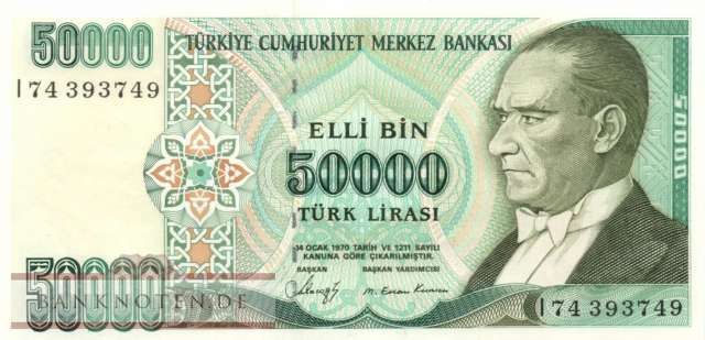 Turkey - 50.000  Lira (#203a_UNC)