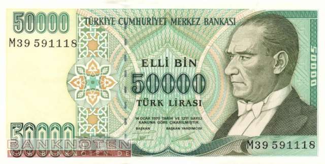 Türkei - 50.000  Lira (#204_UNC)