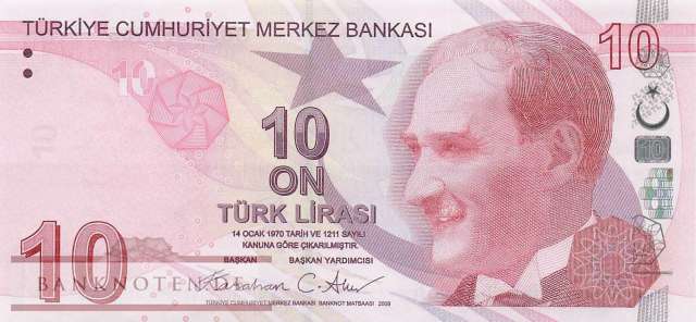 Turkey - 10  Lira (#223g_UNC)