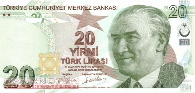 Turkey - 20  Lira (#224a_UNC)