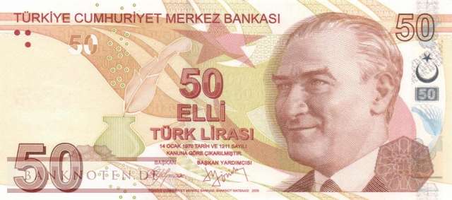 Türkei - 50  Lira (#225a_UNC)