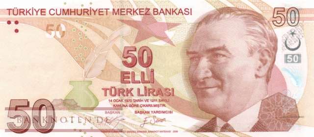 Türkei - 50  Lira (#225c_UNC)
