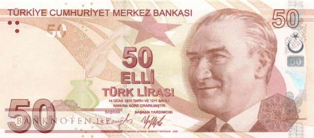 Turkey - 50  Lira (#225e_UNC)