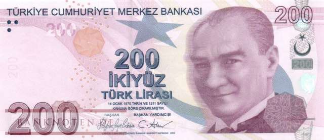 Turkey - 200  Lira (#227f_UNC)