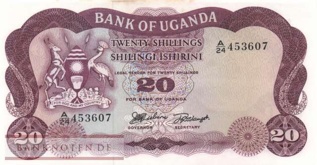 Uganda - 20  Shillings (#003a_AU)