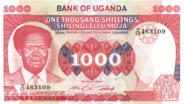 Uganda - 1.000  Shillings (#023a_UNC)