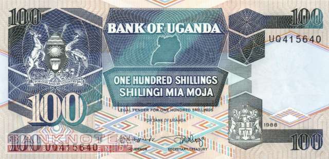 Uganda - 100  Shillings (#031b_UNC)