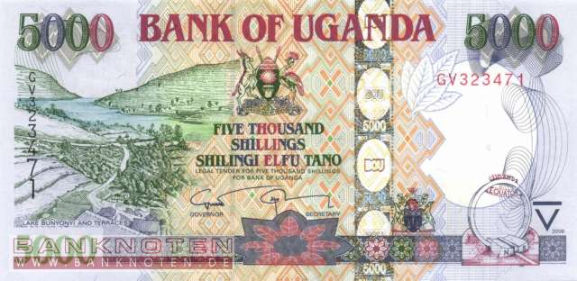 Uganda - 5.000  Shillings (#044c_UNC)