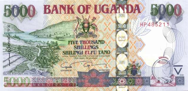 Uganda - 5.000  Shillings (#044d_UNC)